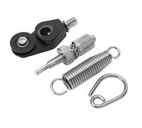 Bass Drum Pedal Screw, Metal Spring Hook Drum Pedal Fastener for Bass Drum Beater Performance, Includes Hook Spring and Screws, Compatible with Standard Pedals