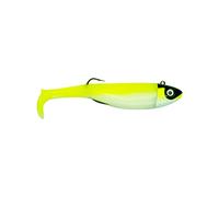 Bass Exciter Weedless Soft Bodied Lure - 9cm, 20gm, with Sharp Thrust Hook, Available, Freshwater or Saltwater, Fishing Gifts for Men. (2pcs/Pack) (Fluro-Green)
