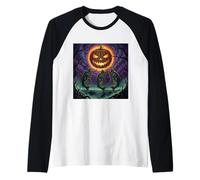 Bass Fish Howling to The Moon Vintage Angler Funny Fisherman Raglan Baseball Tee