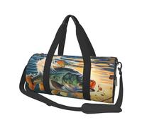 bass Fish in The Water Print Travel Duffel Bag, Lightweight Sports Gym Bag with Shoulder Straps for Women Men Teen ravel Business Trip