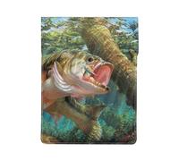 Bass Fish Jumping Hook, PU Leather Laptop Sleeve, Notebook Bag Laptop Case Sleeve Tablet Briefcase