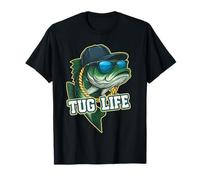 Bass Fishing Angler Tug Life Fisher T-Shirt