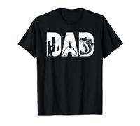Bass Fishing Dad Hooked on Fish Papa Fisherman Lake Lovers T-Shirt