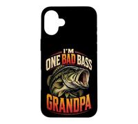 Bass Fishing I'm One Bad Grandpa Funny Gift Case for iPhone 16 Plus