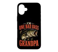 Bass Fishing I'm One Bad Grandpa Funny Gift Case for iPhone 16 Plus