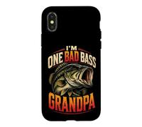 Bass Fishing I'm One Bad Grandpa Funny Gift Case for iPhone X/XS