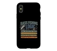 Bass Fishing Logic Angler Humor Case for iPhone X/XS