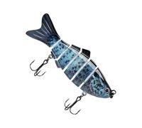 Bass Fishing Lures, 6 Segments Fish Design for Trout | Hard Slide Lure for Beginners Woman Man Trout Catfish Boat Trailing Pond Lake