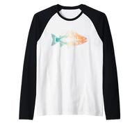 Bass - Fishing - Mountain - Nature - Outdoor Raglan Baseball Tee