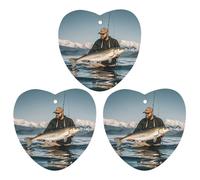 Bass Fishing Wave Car Air Freshener, 3 Pcs Love form Hanging Air Freshener Cards, Long Lasting Fragrance Scented Cards for Car, Home, Office Black-style
