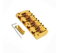 Bass Fixed Flip Bridge 4 Strings Gold Body Stringing Through the Bottom String Spacing 19.5mm Generic Acoustic Guitar Bridge