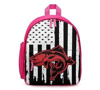 Bass Flag Fishing Fisher Travel Backpack 13" Laptop Backpack Work Bag Daypack Pink-style