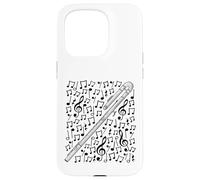 Bass Flute Musical Notes Flutist Woodwind Musician Case for iPhone 15 Pro