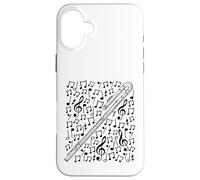 Bass Flute Musical Notes Flutist Woodwind Musician Case for iPhone 16 Plus
