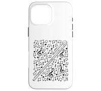 Bass Flute Musical Notes Flutist Woodwind Musician Case for iPhone 16 Pro Max