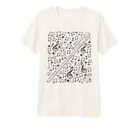 Bass Flute Musical Notes Flutist Woodwind Musician Premium T-Shirt