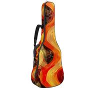 Bass Guitar Bags with Abstract Art Letters, Acoustic Guitar Bag 40 41 inch Electric Guitar Case, Waterproof Oxford Electric Guitar Gig Bag for Acoustic Classical Guitar, Ukulele