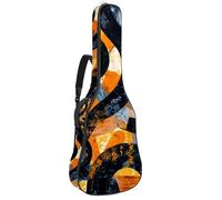 Bass Guitar Bags with Colorful Fun Letters, Acoustic Guitar Bag 40 41 inch Electric Guitar Case, Waterproof Oxford Electric Guitar Gig Bag for Acoustic Classical Guitar, Ukulele