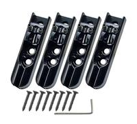 Bass Guitar Bridge Individual - Single String Bass Bridge,4X Metal Tailpiece Bass Guitar Parts with Screws & Wrench for 4 String Electric Bass Jazz Guitar