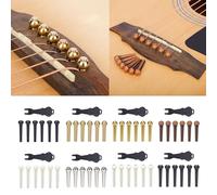 Bass Guitar Bridge Pegs Stringed Instruments String Nails Remover Acoustic Pins & Puller Set Easy To Use Pins Accessories Bass Pegs
