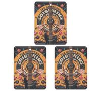 Bass Guitar Car Air Freshener, 3 Pcs Square Hanging Air Freshener Cards, Long Lasting Fragrance Scented Cards for Car, Home, Office Black-style