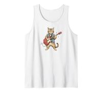Bass Guitar Cat Jazz Rock Metal Music Blues Kitty Tank Top