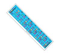Bass Guitar Fretboard Note Chart Poster - Color Coded Illustrated Bass Chord Chart for Learning Notes - Applicable to All Musicians Beginners or Advanced