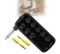 Bass Guitar Headphone Amplifier,Ultra-long battery lifeUltra-long battery life,Clean,overdrive,distortion,3 tones With Delay,reverb,chorus,and tremolo,Supports internal recording