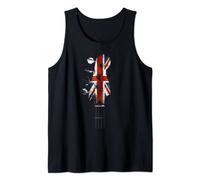 Bass Guitar Headstock UK Flag Union Jack for Bassist Tank Top