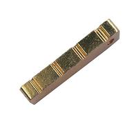 Bass Guitar Nuts Slotted Bridge Saddle for 4 String Fender Jazz Bass Guitar, Bass Guitar Replacement Accessories for Guitar Maker, Made of Metal (38mm/1.5", Gold)