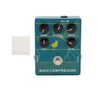 Bass Guitar Pedal Aluminium Alloy, Compression Pedal with 1 / 4in Monophonic Input Output, Robust Design - Clear Articulate Sound, Adjustable Attack and Volume, Ideal for Musicia