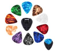 Bass Guitar Picks, Guitar Picks for Acoustic Guitar, Bass Picks, Acoustic Guitar Picks, 10-Piece Guitar Picks Set with Pick Holder, Celluloid Picks for Beginners and Artists
