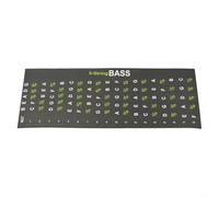 Bass Guitar Scale Label Sticker for Four or Five Strings Neck Fretboard Fingerboard, and Wear Resistant for Long Lasting Use (5 String)