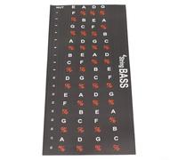 Bass Guitar Scale Label Sticker for Four or Five Strings Neck Fretboard Fingerboard, and Wear Resistant for Long Lasting Use (4 String)