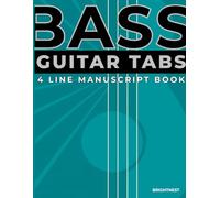Bass Guitar TABLATURE Manuscript Paper Book: Blank 4-String TAB Layout | 10 Systems per Page with 5 Chord Boxes | 120 Pages for Songwriting, Practice & Music Composition | 8.5x11inch