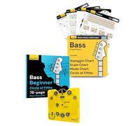 Bass Guitar Theory Power Bundle - Circle of Fifths Decoder Wheel + 78-Page Bass Theory & Songwriting Guide + 4-Laminated Bass Cheat Sheets - Learn Chords, Scales, Keys & Progressions