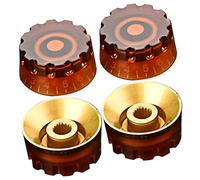 Bass Guitar Volume Knobs,Guitar Knobs,4pcs Guitar Knob Bass Guitar Musical Instruments Guitars Volume Tone Control Knobs Volume Knobs Guitar Knobs(Light Brown)