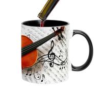 Bass Guitar Water Mug - Ceramic Coffee Mug, Ceramic Coffee Mug | Guitar Piano Violin Musician Coffee Mug 400g, Ceramic Guitar Tuning Coffee Mug, Heap