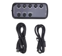 Bass Headphone Amplifier Multi Effects USB Rechargeable Clean Overdrive Distortion Echo Reverb Chorus Tremolo Deep Bass Guitar Headphone Amp for Musicians Practice Recording ABS