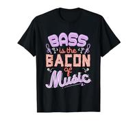 Bass is the Bacon of Music Value Graphic T-Shirt, Men, Black, L