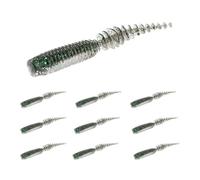 Bass Lures, 10 Pieces of Soft Lures | Artificial Baits Swimmers - for Shore, Camping, Night Pond, Kayak Outdoor Freshwater Saltwater