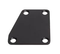 Bass neck plate, trapezoidal standard design Wide application neck plate for electric guitar Good match for DIY Black