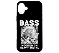 Bass Player Bassist Funny Fish Hooked On Heavy Metal Music Case for iPhone 16 Plus