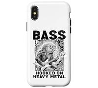 Bass Player Bassist Funny Fish Hooked On Heavy Metal Music Case for iPhone X/XS