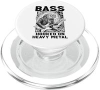 Bass Player Bassist Funny Fish Hooked On Heavy Metal Music PopSockets PopGrip for MagSafe