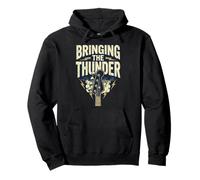 Bass Player Bringing The Thunder Bassist Rock Band Musician Pullover Hoodie
