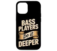 Bass Players Do It Deeper Funny Bassist Joke Case for iPhone 12/12 Pro