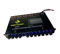Bass Rockers BREQ7 7 Bands Parametric Equalizer for Car Audio Stereo Amplifier Sub High Level Speaker Input High Power Front Rear and Subwoofer Output