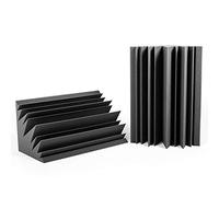 Bass Trap Absorber Studio Pro Set for Low Frequencies 2 Pieces 60x30x30cm High Sound Absorption Foam for Low Frequencies Anthracite Grey Colour Uncompressed