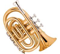 Bass Trumpets, Professional mini trumpet Mini Trumpet Gold Lacquer Bb Pocket Trumpet Travel Trumpet Brass Instrument For Beginners